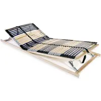 vidaXL Sommier à lattes avec 42 lattes 7 zones 90x200 cm