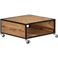 vidaXL Table basse 70x70x32 cm Bois solide d'acacia