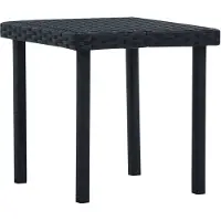vidaXL Table à thé de jardin Noir 40x40x40 cm Résine tressée