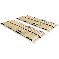 vidaXL Sommier à lattes 2 pcs. avec 28 lattes 7 zones 70x200 cm