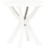 vidaXL Table de bistrot blanche Ø70 cm plastique