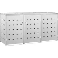 vidaXL Box pour poubelles pour 3 tonnes 240 L acier inoxydable