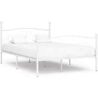 vidaXL Cadre de lit sans matelas avec sommier à lattes métal 140x200cm