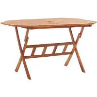 vidaXL Table de jardin pliante 135x85x75 cm bois massif acacia