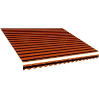 vidaXL Toile de store orange & marron 450x300 cm