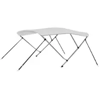vidaXL 3-Bow Bimini Top blanc 183x160x137 cm