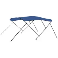 vidaXL 3-Bow Bimini Top bleu 183x160x137 cm