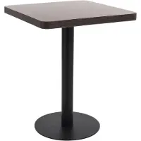 vidaXL Table de bistrot marron foncé 60x60 cm MDF