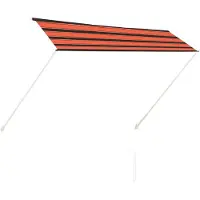 vidaXL Auvent rétractable 300x150 cm Orange et marron