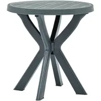 vidaXL Table de bistrot verte Ø70 cm plastique