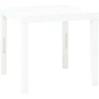 vidaXL Table de jardin blanche 78x78x72 cm plastique