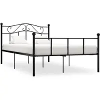 vidaXL Cadre de lit sans matelas noir métal 160x200 cm