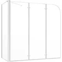 vidaXL Paroi de douche 120x69x130 cm verre trempé transparent