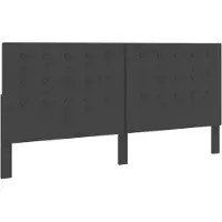 vidaXL Tête de lit Tufted Gris foncé Tissu 200 x 200 cm