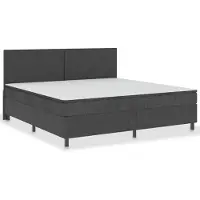 vidaXL Sommier à lattes de lit sans matelas gris tissu 200x200 cm