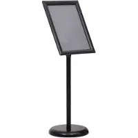 vidaXL Support d'affiche A3 sur pied Noir Alliage d'aluminium