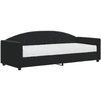 vidaXL Lit de jour avec matelas noir 80x200 cm velours