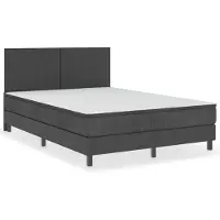 vidaXL Lit boxspring gris foncé tissu 180x200 cm