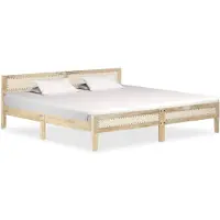 vidaXL Cadre de lit sans matelas bois de manguier massif 200 cm