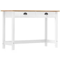 vidaXL Table console Hill avec 2 tiroirs 110x45x74 cm Pin solide