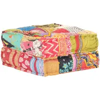 vidaXL Pouf 60x70x36 cm Patchwork Tissu