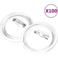 vidaXL Kit de badges à bouton avec épingles 100 sets Acrylique 58 mm