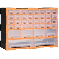 vidaXL Organisateur multi-tiroirs avec 38 tiroirs 52x16x37,5 cm