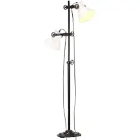 Möbelando Lampadaire "Niederfell" en fer, fonte en noir et blanc. Dimensions (L/H) 28x160 cm
