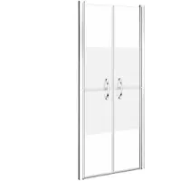 vidaXL Porte de douche semi-mate ESG 76x190 cm