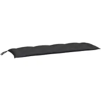 vidaXL Coussin pour banc de jardin noir 150x50x7 cm tissu Oxford