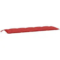 vidaXL Coussin pour banc de jardin rouge 180x50x7 cm tissu Oxford