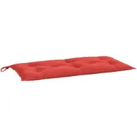 vidaXL Coussin de banc de jardin rouge 100x50x7 cm tissu oxford