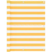 vidaXL Pare-vue balcon Blanc et jaune 120x600 cm Tissu Oxford