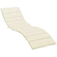 vidaXL Coussin de chaise longue crème 200x60x3 cm tissu oxford