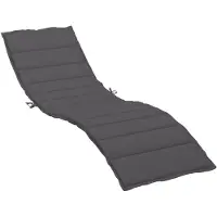 vidaXL Coussin pour bain de soleil anthracite 200x60x3 cm tissu Oxford