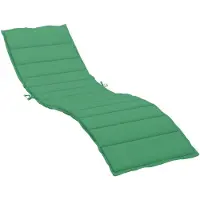 vidaXL Coussin pour bain de soleil vert 200x50x4 cm Tissu