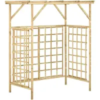 vidaXL Pergola pour 2 poubelles Bois de pin imprégné