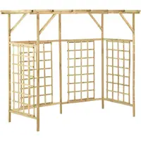 vidaXL Pergola pour 3 poubelles Bois de pin imprégné