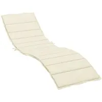 vidaXL Coussin de chaise longue crème 200x70x3 cm tissu oxford