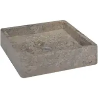 vidaXL Lavabo Gris 40x40x10 cm Marbre