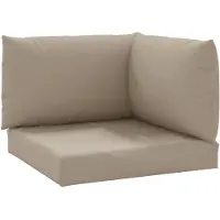 vidaXL Coussins de palette lot de 3 taupe tissu oxford