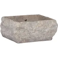 vidaXL Lavabo Gris 30x30x13 cm Marbre