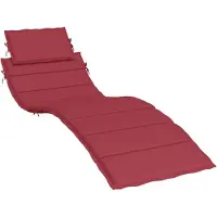 vidaXL Coussin de chaise longue rouge bordeaux 186x58x4cm tissu oxford