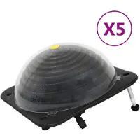 vidaXL Boule solaire chauffage piscine 5 pcs 75x75x36 cm HDPE aluminium