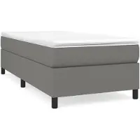vidaXL Sommier boxspring gris foncé 90x200 cm Tissu