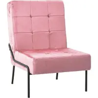 vidaXL Chaise relax 65x79x87 cm rose velours