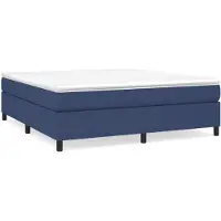 vidaXL Sommier boxspring bleu 180x200 cm Tissu