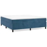 vidaXL Cadre de lit sans matelas bleu foncé 200x200 cm velours