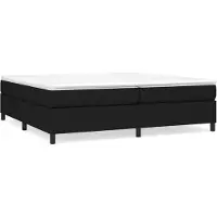 vidaXL Sommier boxspring noir 200x200 cm Tissu