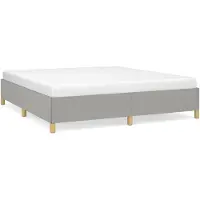 vidaXL Cadre de lit sans matelas gris clair 160x200 cm Tissu